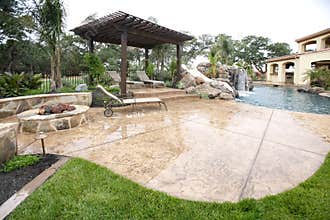 Luxury backyard