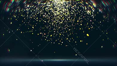 Flickering confetti falls down (loop)