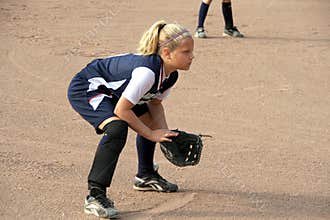 Softball infielder