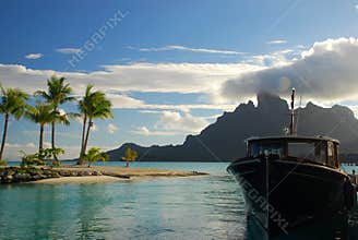 Sunset boat cruise. Bora Bora, French Polynesia