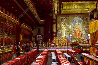 Buddhist temple interior