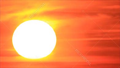 Sunrise sun on the sky