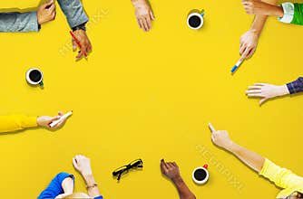 Diversity People Sharing Reaching Connecting Together Concept