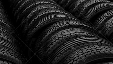 Car tyre wheels storage night black light