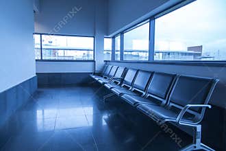 Waiting lounge with empty seats
