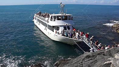 Ferry Docking in Riomaggiore