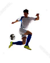 Soccer player in action