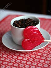 Heart shaped lollipop