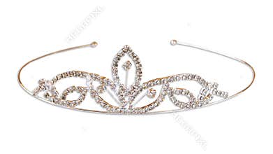 Wedding vintage crown of bride, isolated on white