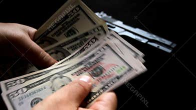 Counting of criminal money - Stock Video