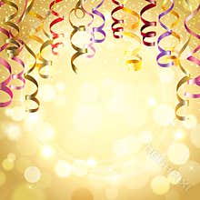 Celebration Background With Streamers
