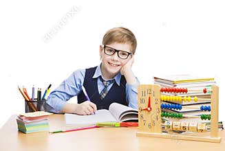 School Child Students Education, Pupil Boy in Glasses, Kid