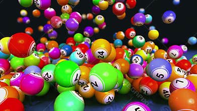 Falling Lotto/Bingo Balls animation