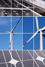 Clean energy collage