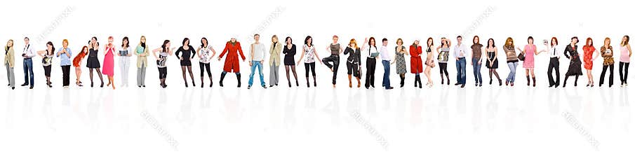 33 people line
