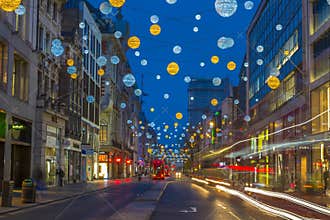 Christmas lights on Oxford Street, London