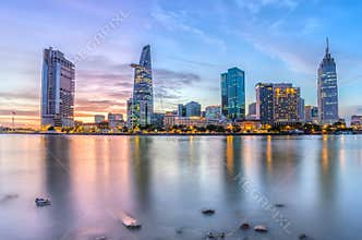 Sunset moment in Ho Chi Minh City, Vietnam