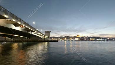 Time lapse video of the sun setting behind the minarets in Istanbul Turkey