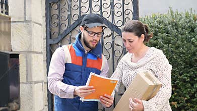 Courier Delivering a Package