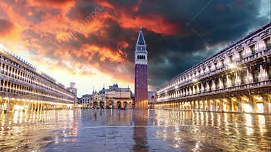 San Marco square, Venice Italy - Time lapse