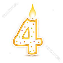 Birthday candle - 4