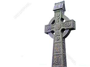 Celtic cross isolated on white