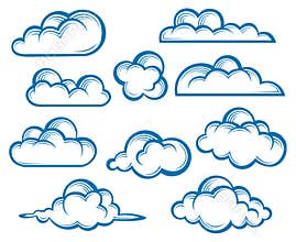 Set of clouds