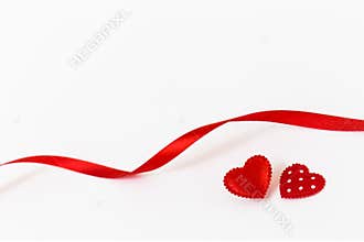 Valentines day. Two hearts. Love.