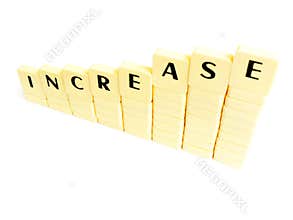 Increase bar chart concept