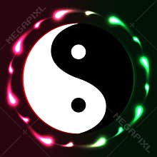 Yin Yang circle bright