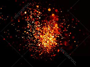 Red and gold Festive Christmas elegant abstract background with bokeh lights.