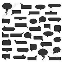 Set of speech bubbles, vector illustration