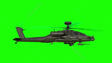 Military helicopter UH-60 Black Hawk realistic 3d animation