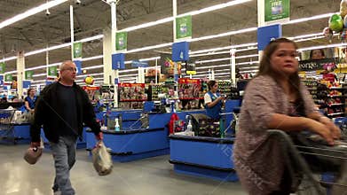 People paying foods at check out counter