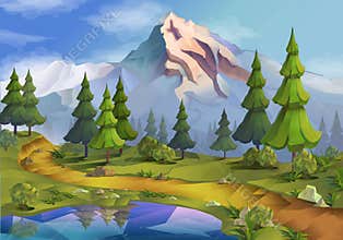 Nature landscape illustration