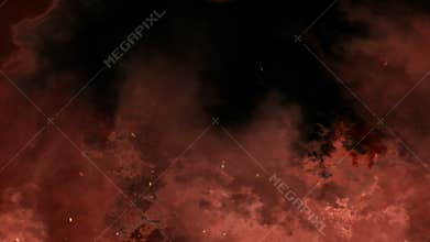 Phoenix rising from flames