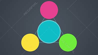 Solution,conclusion circle diagram flow chart, four circle. arrow version