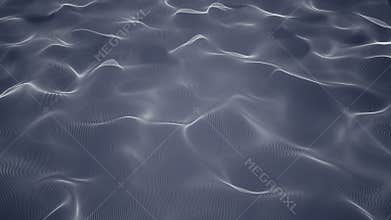 Fantastic animation with wave object in motion, loop HD 1080p