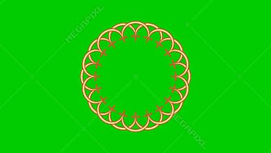 Religious, Islamic vintage ornament swoosh background. Kaleidoscope visuals.