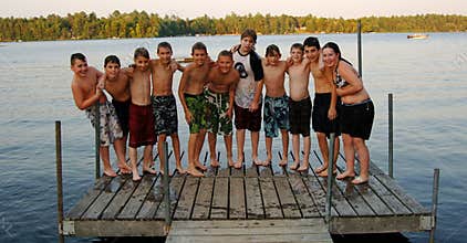 Friends at summer camp