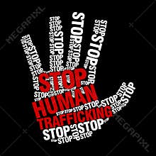 Stop human trafficking logo template