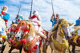 Fantasia riders in Morocco