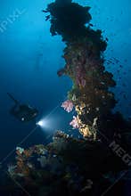 Diver with Light on Forward Mast