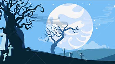 Halloween cartoon seamless looped animated background.