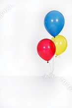 Solated Birthday Party Balloons on White