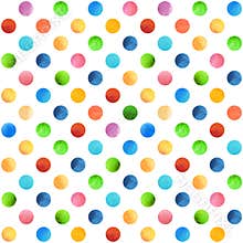 Seamless retro geometric pattern with polka dots.