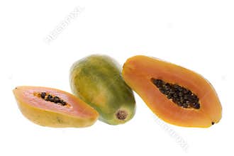 Papayas Isolated
