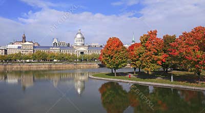 Marche Bonsecours, City Hall of Montreal in autumn