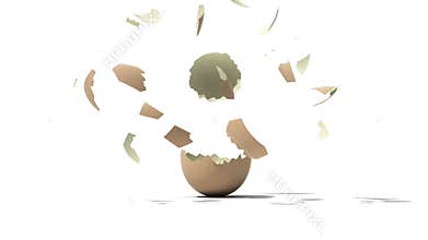 Rolling Egg breaks into pieces in the end.