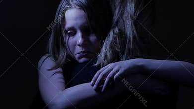 Sad teenager daughet and her loving mother. 4K UHD